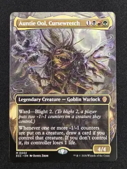 Auntie Ool, Cursewretch (Borderless) Commander: Lorwyn Eclipsed Regular In Hand - Image 1