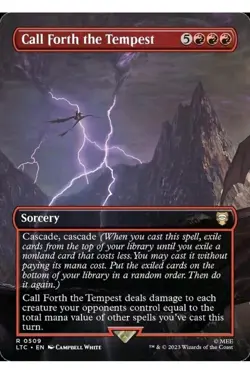 1x MTG Call Forth the Tempest **Borderless** Lord of the Rings RARE! NM Mint - Image 1