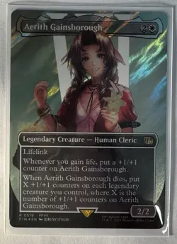 Aerith Gainsborough (Borderless) (Surge Foil) Final Fantasy Foil - Image 3