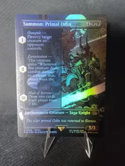 Summon: Primal Odin (Borderless) Final Fantasy Foil - Image 1