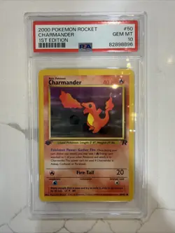 Pokemon Dark Charmander Team Rocket 1st Edition #50 PSA 10 Gem Mint - Image 1