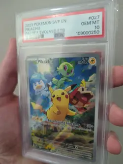 2023 POKEMON SVP BLACK STAR PROMO PALDEA EVOLVED ETB PIKACHU 027 PSA 10 - Image 3