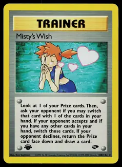 Pokemon Card - Misty's Wish Gym Challenge 108/132 Rare 1st Edition - Image 1