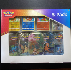 Pokemon Kanto Friends 5 Mini Tin Box Set 2021 Sealed Costco Exclusive - Image 1