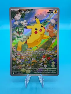 Pikachu SVP 088 Illustration Rare Paldea Adventure Promo Pokemon Card NM - Image 1