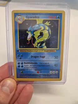 1st Edition Gyarados 6/102 Base Set Holo Pokemon (PRXY Fan Display) - Image 1