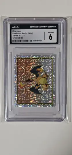 Pokemon Charizard Merlin Stickers 2 Prism #121 - Image 1