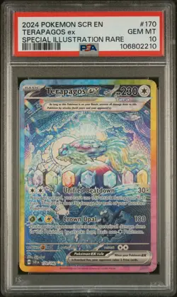 2024 POKEMON SCR EN-STELLAR CROWN SPECIAL ILLUSTRATION RARE TERAPAGOS EX PSA 10 - Image 1