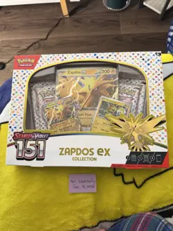 Pokemon TCG Scarlet & Violet 151 Zapdos EX Collection Box Sealed NEW - Image 1
