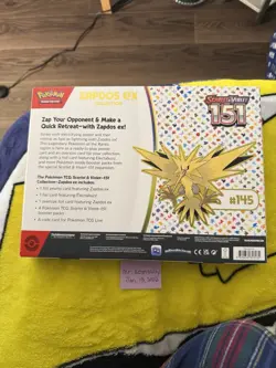 Pokemon TCG Scarlet & Violet 151 Zapdos EX Collection Box Sealed NEW - Image 2
