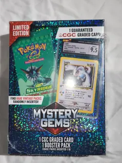 Pokemon Limited Edition Mystery Gems CGC Slab and 1 Booster Pack New Sealed - Image 2