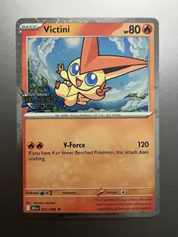 Pokemon - Victini 012/086 Cosmos Holo, SV: Black Bolt Stamped, Near Mint - Image 1