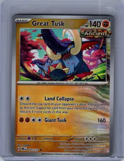 Great Tusk Reverse Poke Ball Rare Holo 055/131 Pokemon Prismatic Evolutions - Image 1