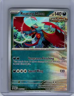 Roaring Moon Reverse Poke Ball Rare Holo 065/131 Pokemon Prismatic Evolutions - Image 1