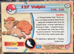1999 Pokemon Topps Vulpix 37 Ungraded NM or Better - Image 2