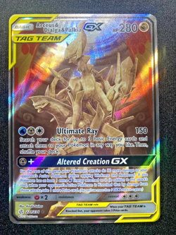 Arceus & Dialga & Palkia GX 221/236 Pokemon Sun Cosmic Eclipse Alternate Art NM - Image 1