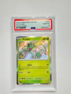 PSA 10 Gem Mint Scyther Shiny 095/091 Scarlet Violet 2024 Pokemon Paldean Fates - Image 1