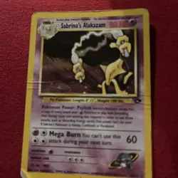 Pokemon TCG Vintagr Sabrina's Alakazam 16/132 Holo Rare GYM Challenge Played Mod - Image 1