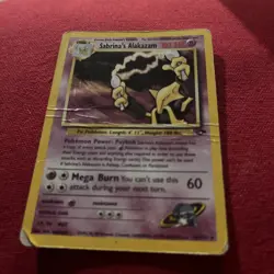 Pokemon TCG Vintagr Sabrina's Alakazam 16/132 Holo Rare GYM Challenge Played Mod - Image 4