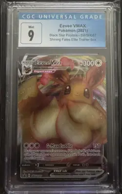 2021 Pokemon Black Star Promos Eevee VMAX CGC 9 - Image 1