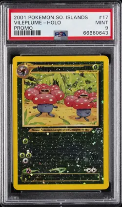 2001 POKEMON SOUTHERN ISLANDS PROMO #17 VILEPLUME-HOLO PSA 9 - Image 1