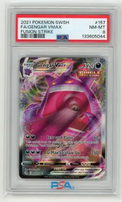 Pokemon TCG - Gengar VMAX 157/264 - Fusion Strike PSA 8 - Image 1