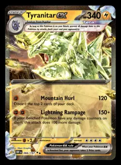 Tyranitar ex 066/197 Double Rare Obsidian Flames Pokemon Near Mint - Image 1