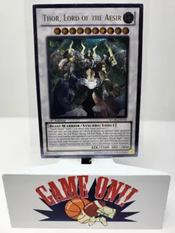 YuGiOh Thor, Lord of the Aesir STOR-EN038 1st Edition Ultimate Rare NM - Image 1