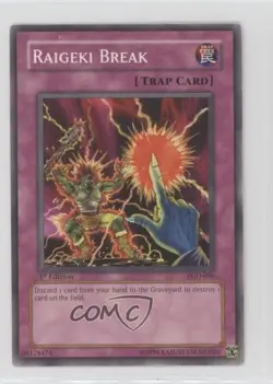 Raigeki Break 1st Ed. YuGiOh Pharaonic Guardian #PGD-096 2003 - Image 1