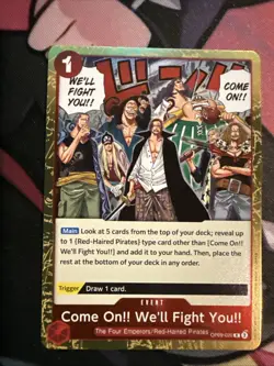 One Piece TCG Emperors in the New World Foil Come On!! We’ll Fight You (020) - Image 1