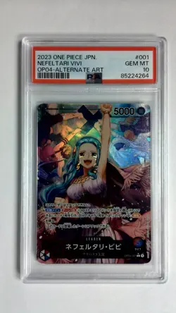One Piece Nefeltari Vivi Alternate Art OP04-001 Japanese PSA 10 - Image 1