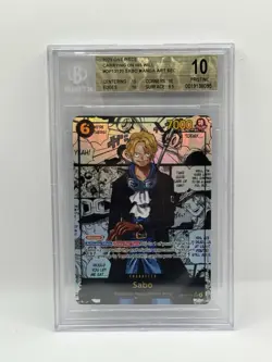One Piece Sabo (Manga) Alt Art OP13-120 Carrying On His Will Foil SP BGS 10 - Image 1