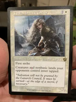 MTG Innistrad Remastered Retro Frame Card #351 Thalia, Heretic Cathar - Image 1