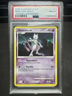 Pokemon Mewtwo TCG Legends Awakened Holo Rare Card 11/146 2008 Edition - Image 1