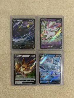 Eevees 12 Card Lot, Espeon Promo, gem box Vol 2 Vmax/V Cards and Espeon CGC 9 - Image 3