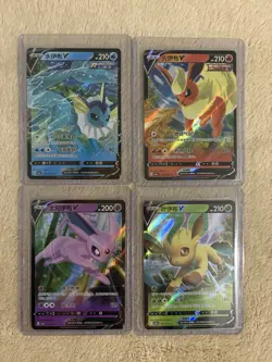 Eevees 12 Card Lot, Espeon Promo, gem box Vol 2 Vmax/V Cards and Espeon CGC 9 - Image 5