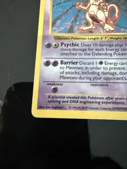 Mewtwo 10/102 Holo Rare Base Set (Shadowless) Pokemon Card MP WOTC TCG Nice LOOK - Image 3