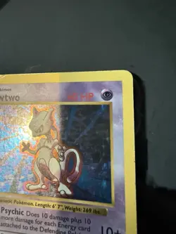 Mewtwo 10/102 Holo Rare Base Set (Shadowless) Pokemon Card MP WOTC TCG Nice LOOK - Image 5