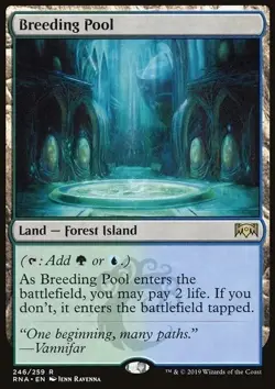 Breeding Pool - Ravnica Allegiance - Regular - MTG Magic Card - Shock Land - Image 1
