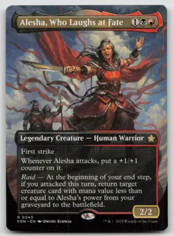 Alesha, Who Laughs at Fate (Borderless) FDN #343 Normal NM - Image 1