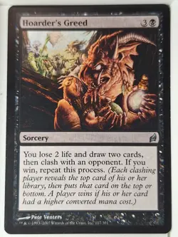Hoarder's Greed - Lorwyn - Magic the Gathering MTG Nice! - Image 1
