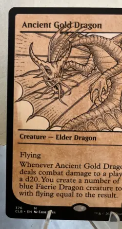 2022 MTG Battle for Baldur's Gate #376 Ancient Gold Dragon Showcase Rare NM - Image 3