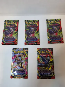 (Lot of 5) Pokemon TCG Booster Pack | Phantasmal Flames | Sealed | English - Image 1