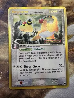 Pokemon 2006 Ampharos (Delta Species) 1/101 Dragon Frontiers Reverse Holo - MP - Image 1