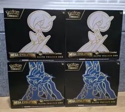 Pokemon Center Elite Trainer Box Mega Evolutions Lucario Gardevoir Opened ETB X4 - Image 1