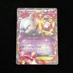 Pokemon TCG Mewtwo EX XY Black Star Promos XY107 Holo Promo Heavy Play - Image 1