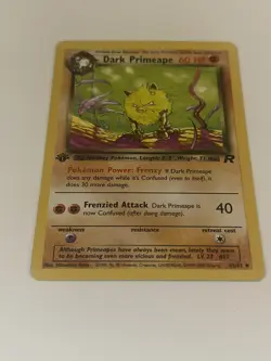 Pokemon TCG Dark Primeape Team Rocket 43/82 Regular 1st Edition Uncommon - Image 3