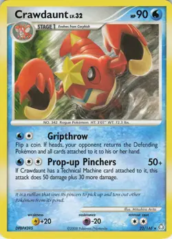 Crawdaunt 22/146 Legends Awakened Rare Normal Pokemon TCG - Image 1