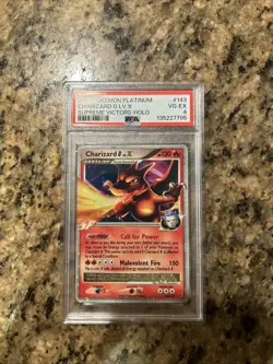 Pokemon 2009 Platinum Supreme Victors Charizard G LV.X #143/147 PSA 4 - Image 1