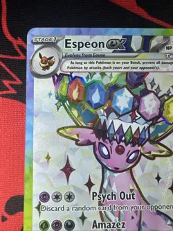 Pokemon TCG Espeon Ex 175 Full Art Prismatic Evolutions Black Star Promo NM - Image 3